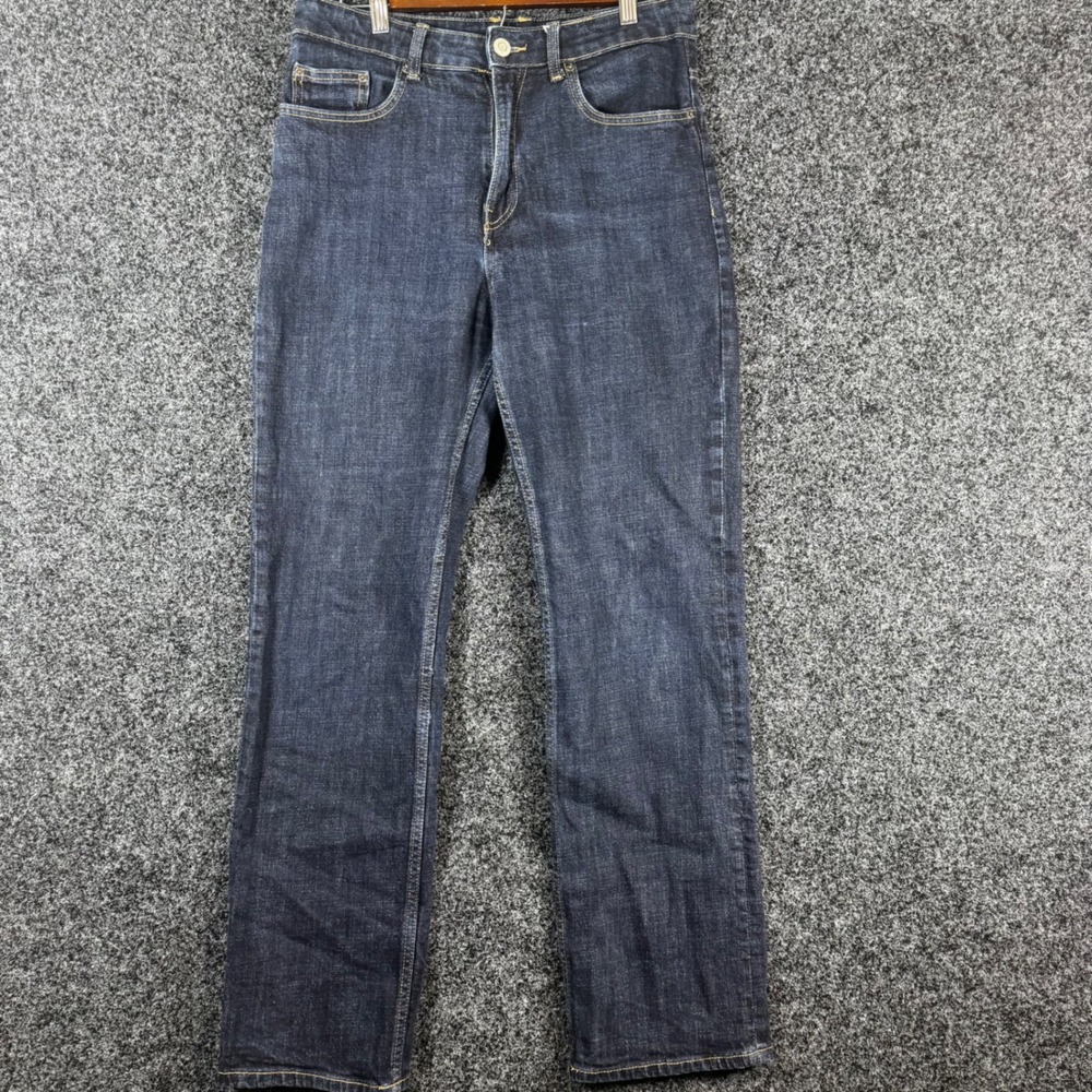 Zara Womens Dark Wash Straight Leg Jeans Indigo High Rise‎ Denim Size 8 EUR 40